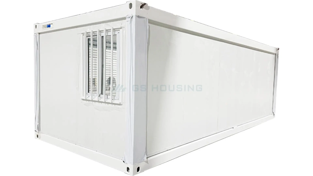 Completed foldable container house after installation