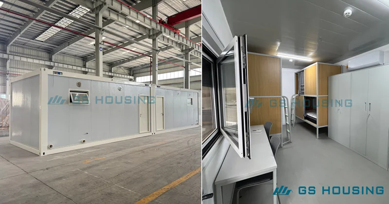 Prefab-Container-house-accommodation-with-bathroom_副本 Modular container house camp with dormitories offices