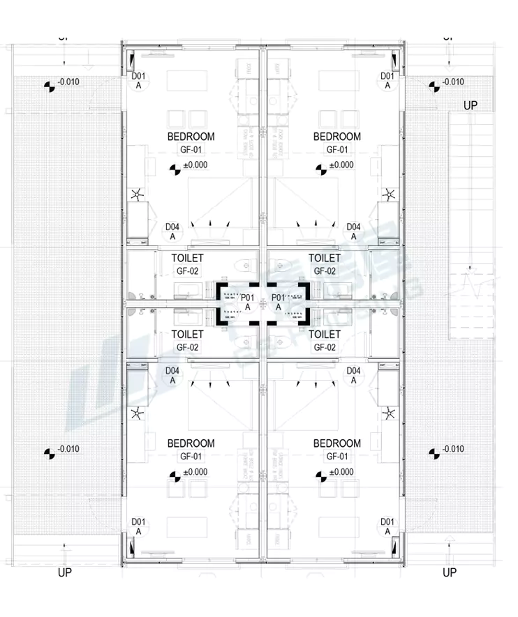 type-b-container-house-steel-frame Type-B container house steel frame galvanized structure modular construction