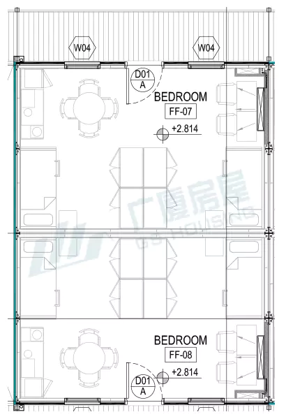 type-d-container-house-steel-frame Type-D container house steel frame galvanized structure modular construction