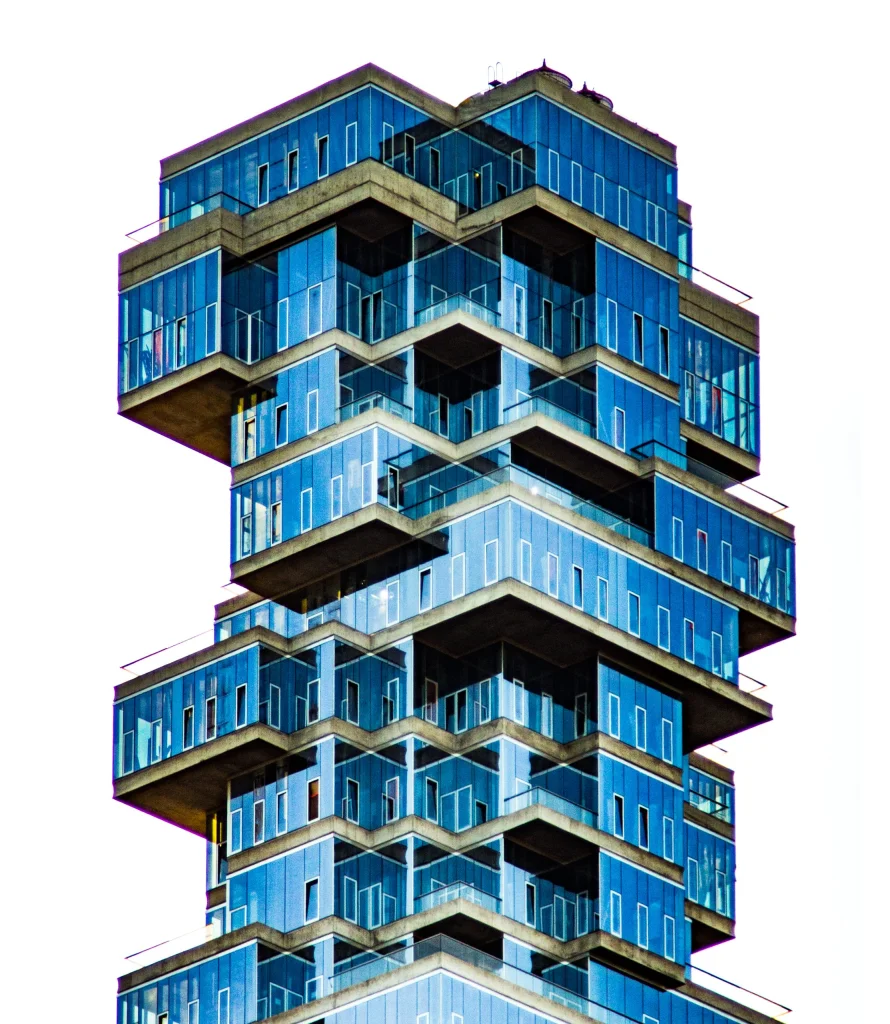 strange shape glass building