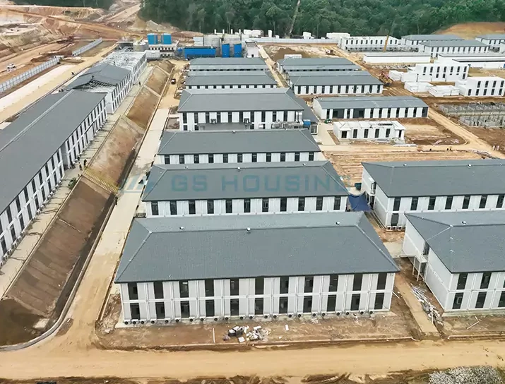 modular worker accommodation buildings in prefab labor camp