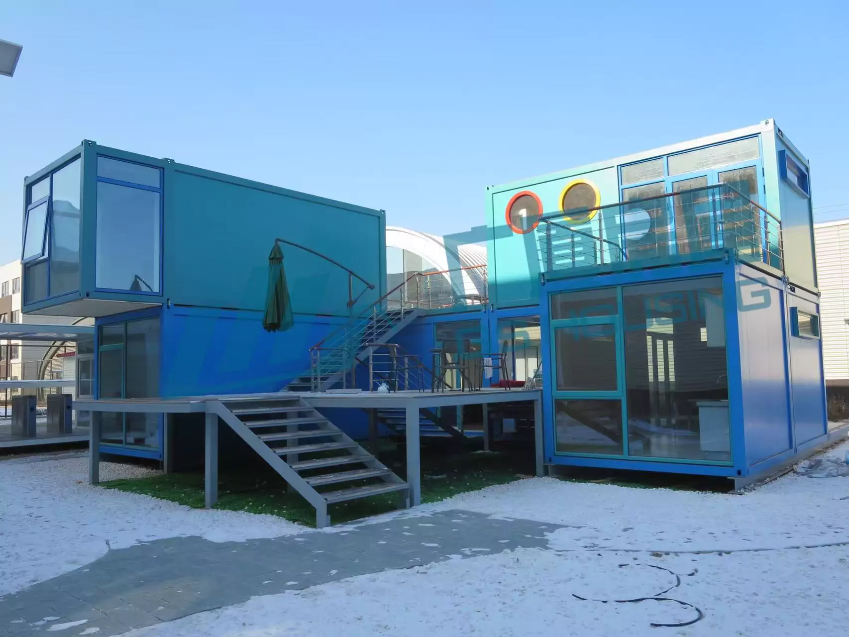 Container home under sunlight showing modern modular housing used in urban development projects