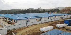large scale container office Indonesia and workforce accommodation project with 1081 modular units