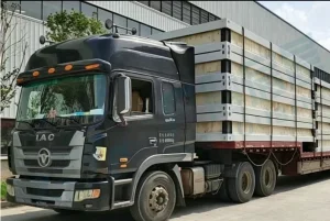 flat pack container house transportation for phased modular camp delivery to remote project sites