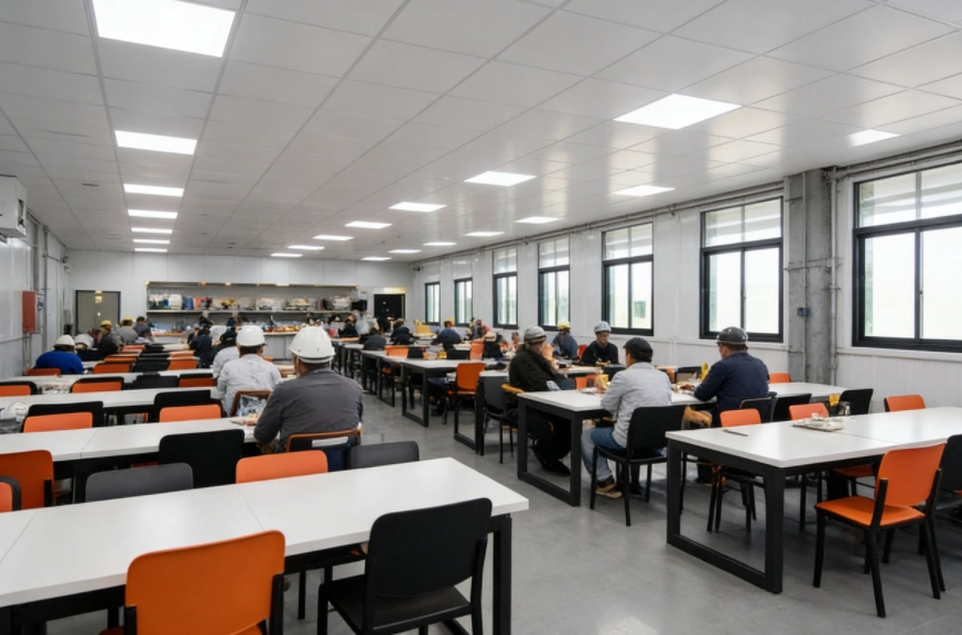 modular kitchen building and worker camp dining hall for large construction camps