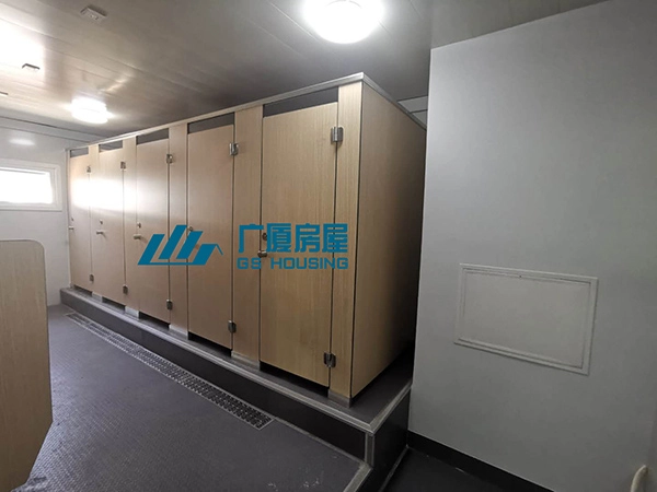 bathroom facilities in multi storey container house dormitory