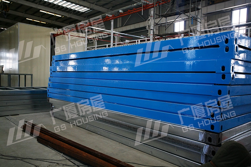 blue steel frame components for flat pack container house blue steel frame components for flat pack container house