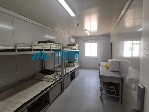 bunk bed dormitory room in modular military camp accommodation2