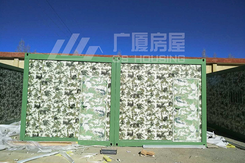 camouflage flat pack container house used for military camp facilities camouflage flat pack container house used for military camp facilities