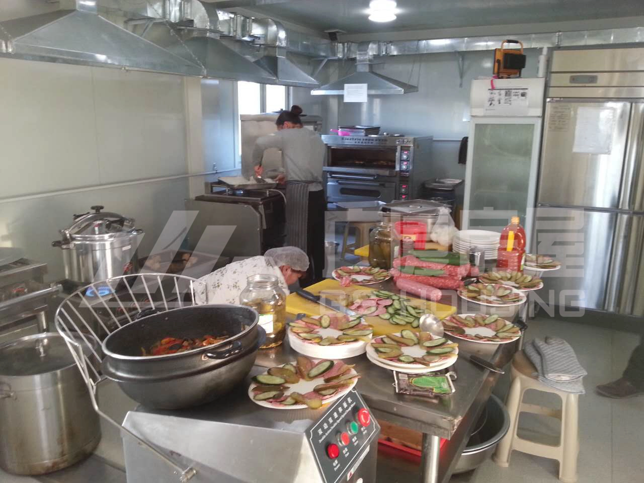 construction camp kitchen service area with stainless steel equipment construction camp kitchen service area with stainless steel equipment