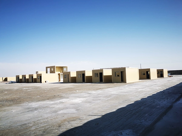 container house buildings for military camp project in desert area