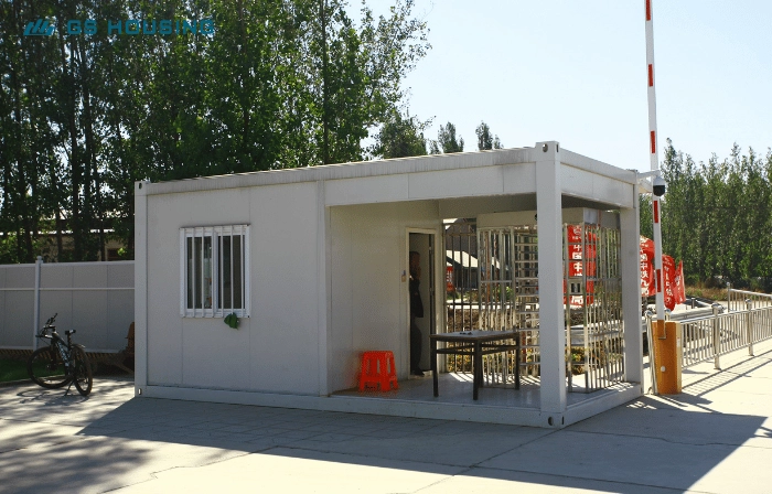 container house security control cabin at site entrance modular system