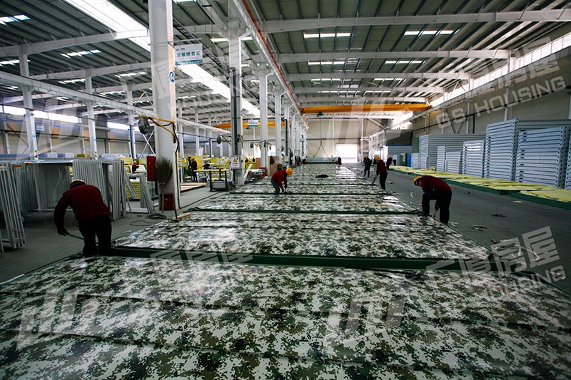 factory production of camouflage container house panels factory production of camouflage container house panels