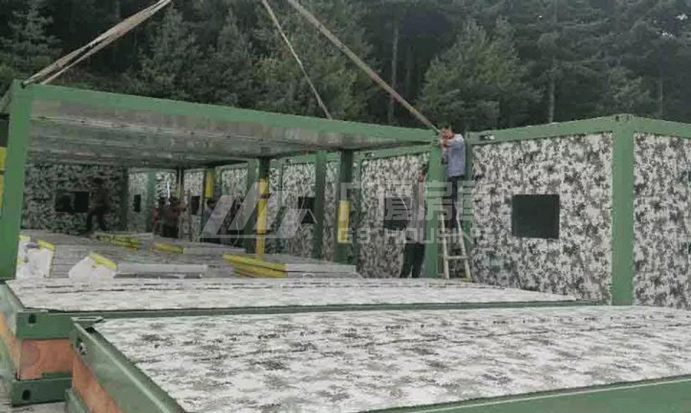 flat pack container house for military camp project2