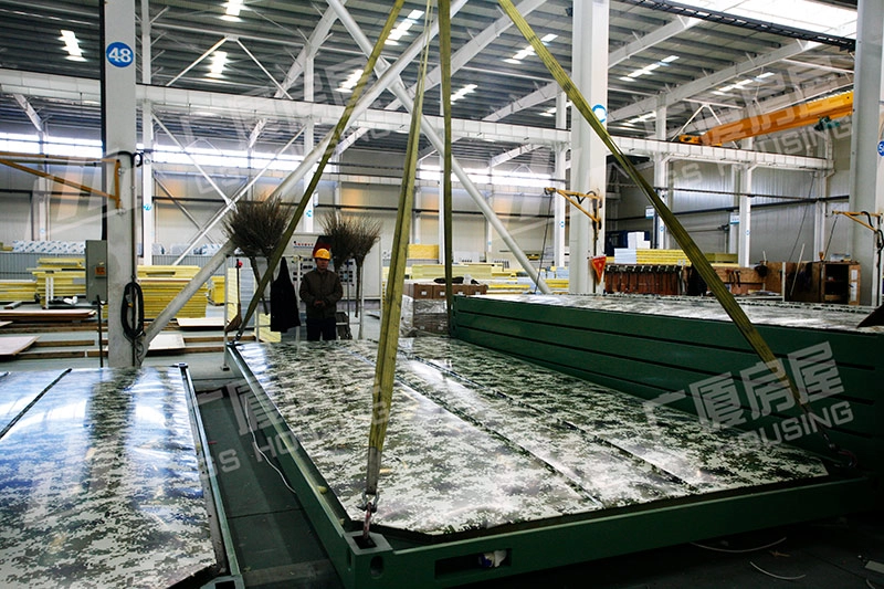 lifting camouflage container house roof panel in factory lifting camouflage container house roof panel in factory