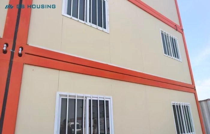 modular buildings exterior row units facade alignment prefabricated structure