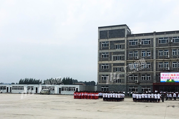 modular school classroom building overlooking sports court and activity field modular school classroom building overlooking sports court and activity field
