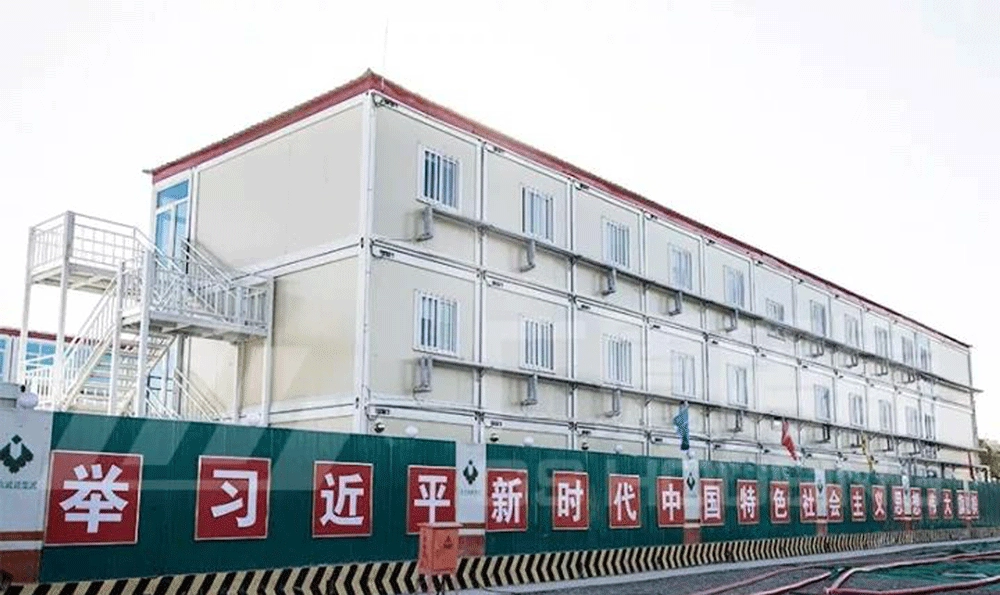 prefabricated container house dormitory building row