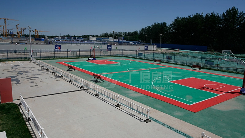 staff accommodation sports court modular housing project tongzhou