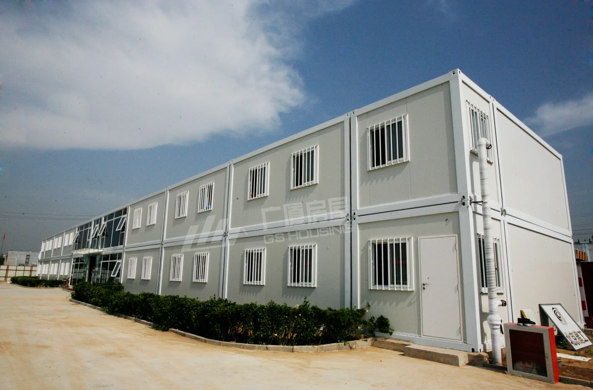 two-story container house office building exterior two-story container house office building exterior