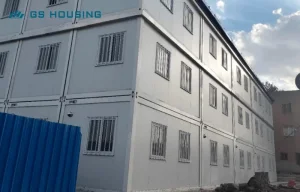 Ethiopia prefabricated container house project with modular site offices and worker accommodation facilities