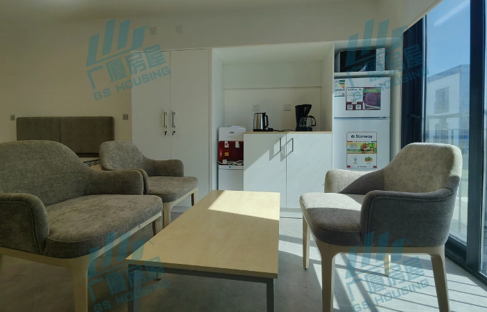labor camp worker dormitory lounge interior for NEOM accommodation camp