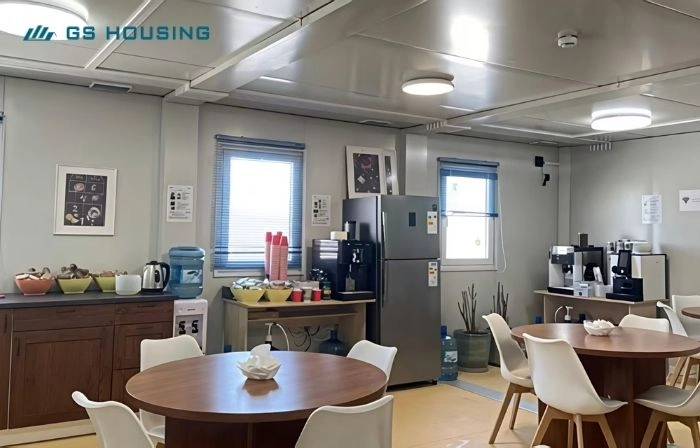 modular camp kitchen and food preparation area for remote site workers