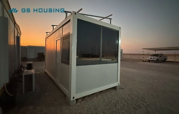 modular camp single office unit exterior for remote construction project