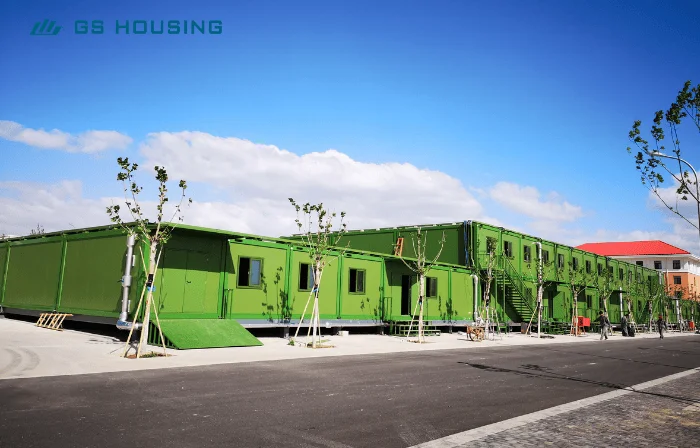 prefab construction camp green modular building accommodation units