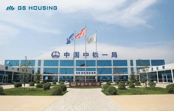 prefab construction camp office building exterior for Xiongan Utility Tunnel project
