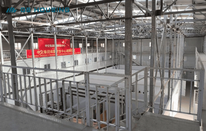 prefab container house modular office building exterior in Ethiopia