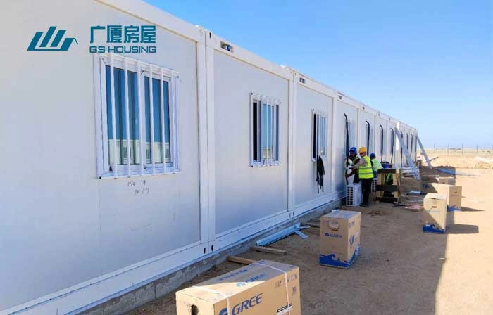 worker camp modular accommodation installation for Saudi Arabia construction workers
