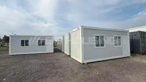 18 flat pack container houses arranged for an accommodation project in Argentina