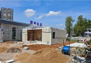 Sucun modular public toilet under exterior finishing and site integration works