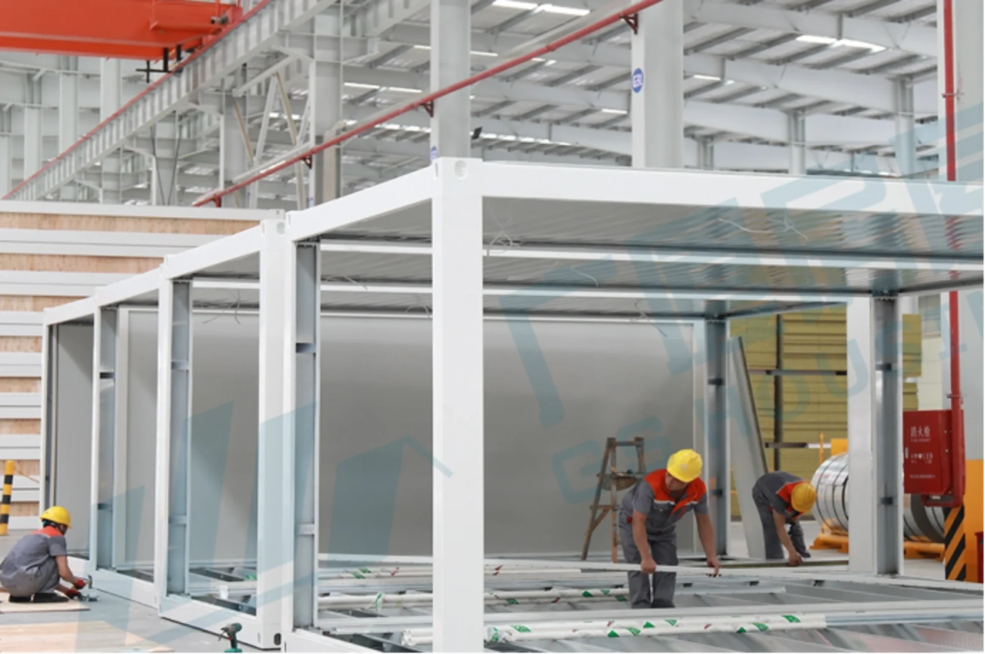 Galvanized cold-formed steel frame sections for a modular building