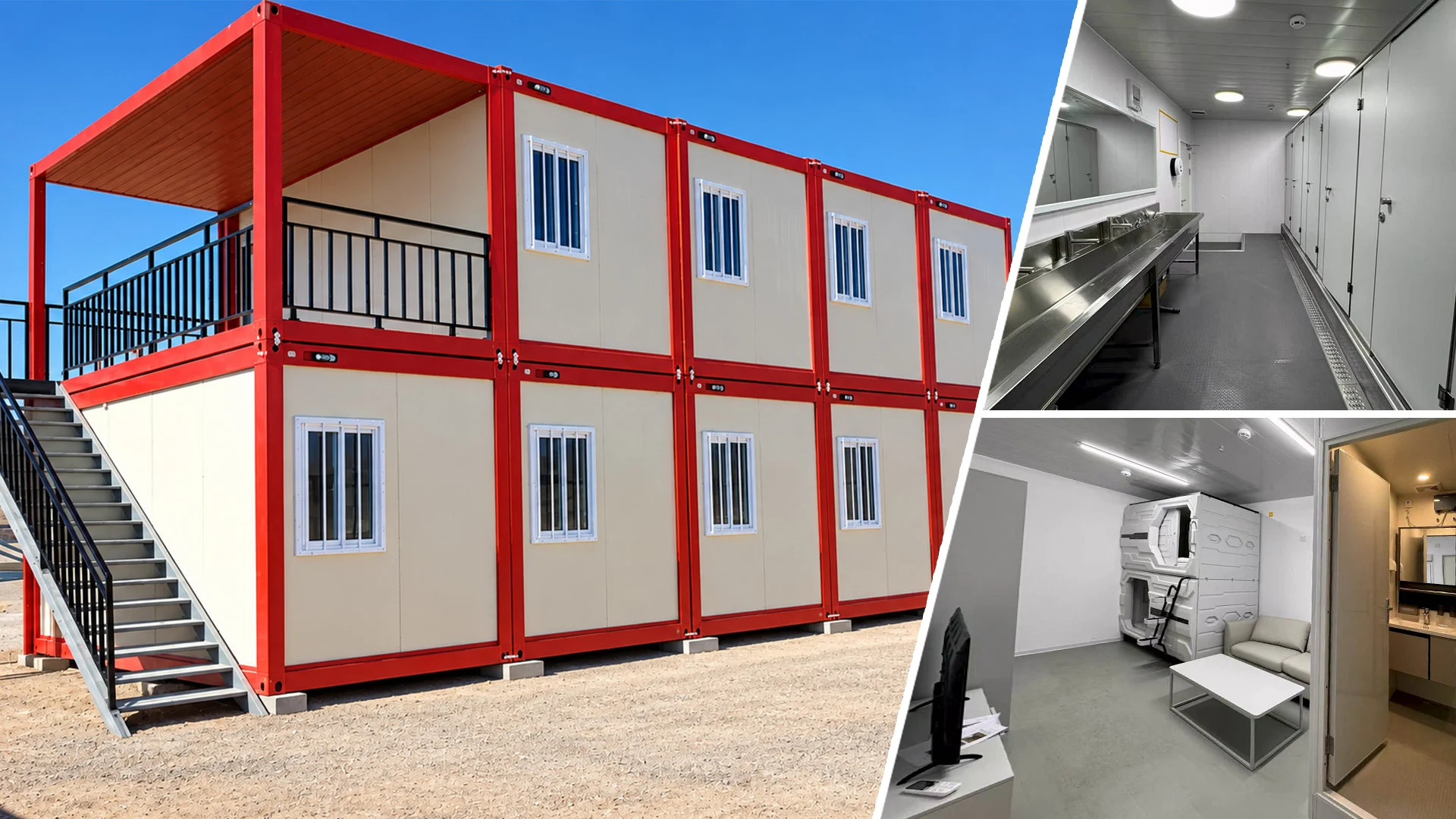 Two-storey modular camp accommodation building by GS Housing